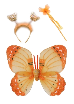 SET FARFALLA ARANCIO 3 ELEMENTI